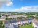 Aerial view of townhouses with green lawns at 734 Marotta Loop, Ocoee, FL 34761