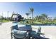 Enjoy resort amenities with a waterslide and seating at 4731 Clock Tower Dr # 101, Kissimmee, FL 34746