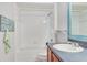 Clean bathroom with tub shower combo and updated vanity at 2938 Daybreak Dr, Orlando, FL 32825