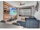Relaxing living room with large sectional sofa and rustic wall decor at 2938 Daybreak Dr, Orlando, FL 32825