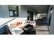 Covered patio with wicker furniture and view of pool at 2965 Fable St, Kissimmee, FL 34746