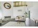 Cozy living room featuring a fireplace and access to the outdoors at 59 Chippingwood Ln, Ormond Beach, FL 32176