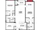 Two-bedroom, two-bath floor plan with open living and dining areas at 7521 Laureate Blvd # 5304, Orlando, FL 32827