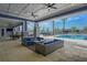 Relaxing covered patio area overlooking the community pool at 7521 Laureate Blvd # 5304, Orlando, FL 32827
