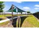 Relaxing shaded seating area with picnic table at 875 Fillmore Ct, Davenport, FL 33837