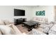 Living Room with contemporary furniture and a large TV at 1136 Castle Pines Ct, Reunion, FL 34747