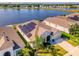 House with solar panels and waterfront view at 3846 Cabo Rojo Dr, Saint Cloud, FL 34772