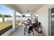 Relaxing screened patio with seating area and backyard view at 2862 Mosshire Cir, St Cloud, FL 34772