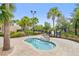 Relaxing spa with stone accents and lush landscaping at 5204 Oakbourne Ave, Davenport, FL 33837