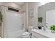 Clean bathroom with shower/tub combo and vanity at 5204 Oakbourne Ave, Davenport, FL 33837