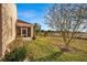 Spacious backyard with grassy area and screened porch at 4319 Dinner Lake Blvd, Lake Wales, FL 33859