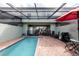 Private screened pool and patio with seating at 4611 Terrasonesta Dr, Davenport, FL 33837