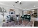 Bright living room features stylish seating, a coffee table, and an open floor plan at 6422 Chorus Dr, Mascotte, FL 34753