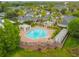 Community pool and surrounding amenities from above at 200 Southern Pecan Cir # 105, Winter Garden, FL 34787