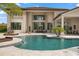 Stunning pool and patio area with large luxury home at 4029 Isabella Cir, Windermere, FL 34786