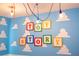 Toy Story themed wall with colorful block letters at 7049 Oakwood St, Davenport, FL 33837