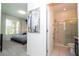 Guest bathroom with walk-in shower at 7049 Oakwood St, Davenport, FL 33837