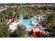 Aerial view of resort-style lazy river pool at 7049 Oakwood St, Davenport, FL 33837