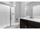 Clean bathroom with a single vanity, toilet, and shower at 4243 Paragraph Dr, Kissimmee, FL 34746