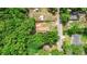 Aerial view of a house surrounded by trees in a residential area at 5136 Mcdonald Rd, Zellwood, FL 32798
