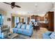 Open floor plan living room and kitchen at 7576 Excitement Dr, Reunion, FL 34747