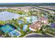 Aerial view of community amenities, including pool and basketball court at 2429 Dubai St, Kissimmee, FL 34747