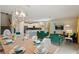Open floor plan showcasing the kitchen, living room, and dining area with modern decor at 8834 Cabot Cliffs Dr, Davenport, FL 33896