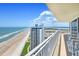 Spacious balcony boasts stunning ocean and beach views, with comfortable seating at 2545 S Atlantic Ave # 2107-2108, Daytona Beach Shores, FL 32118