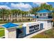 Windsor Island Resort entrance with water feature and lush landscaping at 4270 Lana Ave, Davenport, FL 33897