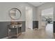 Entryway with mirror, console table, and view into the living area at 4270 Lana Ave, Davenport, FL 33897