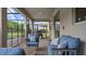 Covered patio with seating area overlooking the pool at 2726 Oxymoron Way, Kissimmee, FL 34746