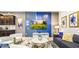 Modern living room featuring stylish decor and large TV at 3020 Mahalo Dr, Davenport, FL 33897