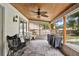 Covered patio with tile floor, ceiling fan and view of pool at 603 Antilla Ave, Altamonte Springs, FL 32714