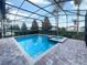 Inviting screened pool and spa with ample patio space at 7574 Marker Ave, Kissimmee, FL 34747