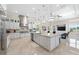 Modern kitchen with center island, stainless steel appliances, and white cabinetry at 2490 Zuni Rd, St Cloud, FL 34771