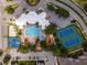 Community pool, tennis courts, playground, and basketball court at 8101 Coconut Palm Way # 203, Kissimmee, FL 34747
