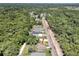 Aerial view showing a house nestled among lush green trees at 702 S Myrtle Ave, New Smyrna Beach, FL 32168