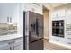 Stainless steel refrigerator with built in ice maker at 17694 Sw 61St Lane Rd, Dunnellon, FL 34432