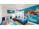 The Little Mermaid themed bedroom with twin beds at 1586 Lima Ave, Kissimmee, FL 34747