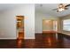 Open concept living room with views into the kitchen and foyer at 3229 Clewiston St, Deltona, FL 32738
