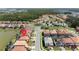Aerial view showing home location in a residential community at 2588 Shanti Dr, Kissimmee, FL 34746