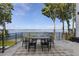 Lakefront deck with patio furniture offering stunning lake views at 9832 Laurel Valley Dr, Windermere, FL 34786