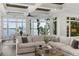 Open living area with sectional sofa, water views, and dining area at 9832 Laurel Valley Dr, Windermere, FL 34786