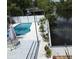 Pool and deck overlooking waterway at 24650 Fox Rd, Astor, FL 32102