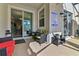 Outdoor patio with seating and access to the pool at 8984 Stinger Dr, Champions Gate, FL 33896