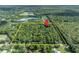 Aerial view of wooded lot ready for new construction at 191 E Ponkan Rd, Apopka, FL 32712