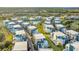Aerial view of community featuring modern townhouses and landscaping at 7770 Sandy Ridge Dr # 227, Reunion, FL 34747