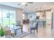Open concept living and kitchen area with modern design at 30053 Island Club Dr, Tavares, FL 32778