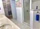 Bathroom boasts double sinks, a shower and access to a large closet at 5300 S Atlantic Ave # 8-207, New Smyrna Beach, FL 32169