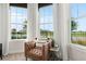 Cozy sitting area with leather chair and large windows at 1967 Spring Shower Cir, Kissimmee, FL 34744